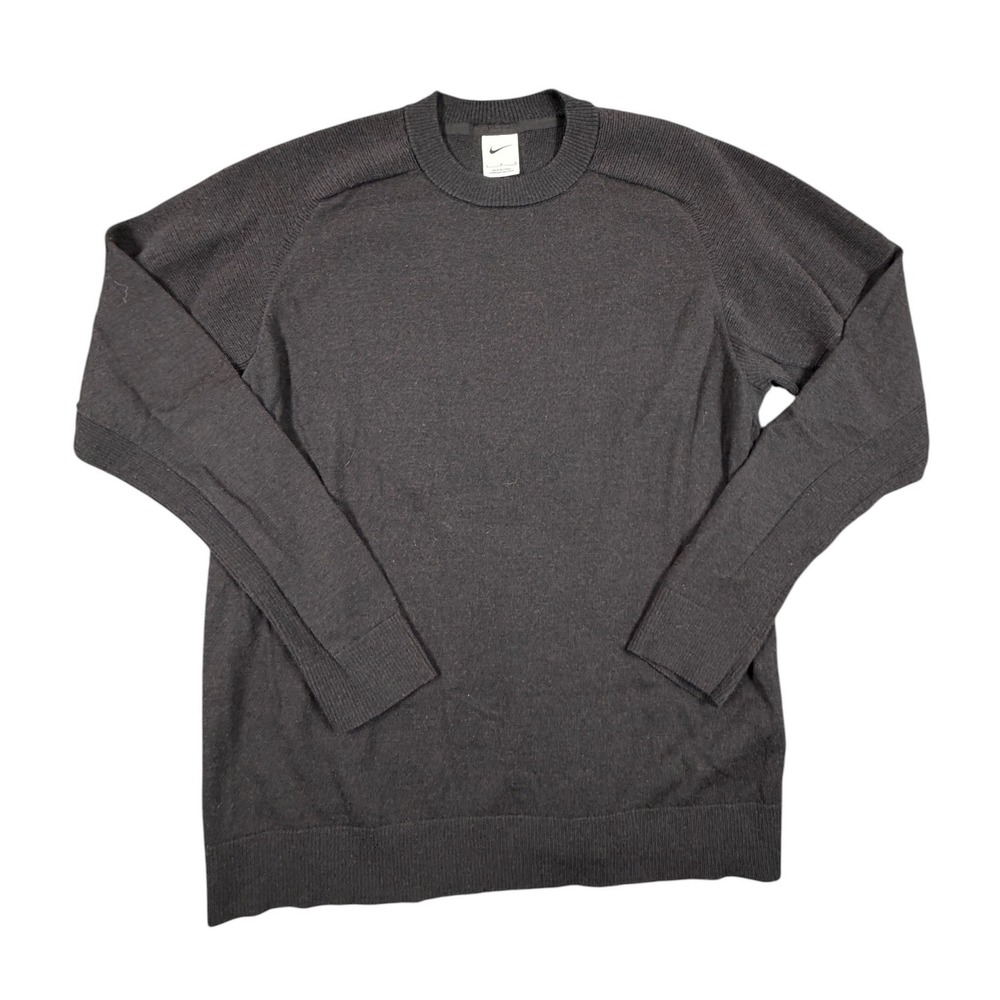 Nike Tiger Woods Golf Sweater Mens Large Black Wool Blend CU9782-010